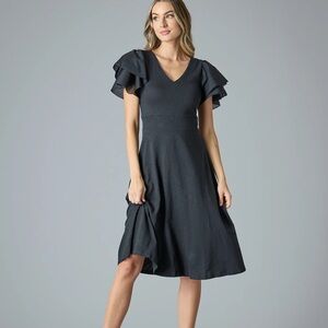 Ladies Flare Sleeve Dress